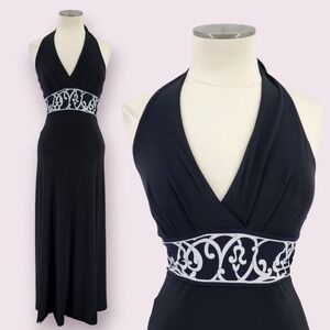 Vintage Y2K Babydoll Halter Dress Womens Whimsigoth Fairy Grunge Maxi Size XS